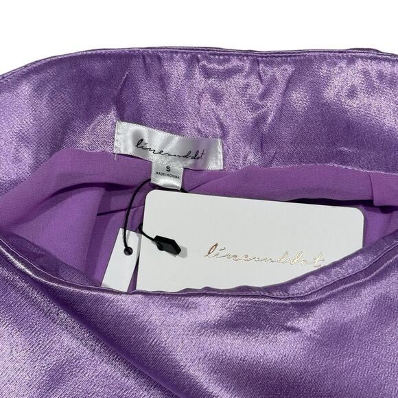 NWT! Line & Dot Lilac Satin Adelyn Midi Skirt - Size Small - Picture 10 of 10